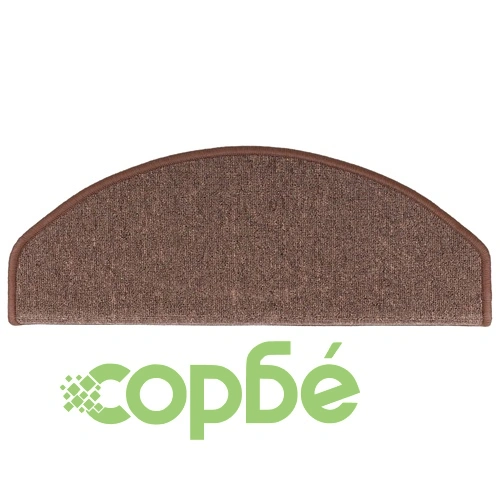 Изтривалки за стълби, 15 бр., 65x24x4 см, кафеенокафяви, полукръгли, големи ➤ топ цена ➤ sorbe.bg