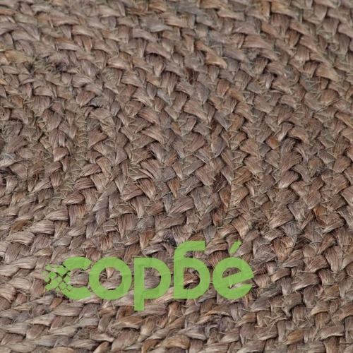 Ръчно тъкан килим от юта, кръгъл, 90 см, сив ➤ топ цена ➤ sorbe.bg