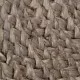 Ръчно тъкан килим от юта, кръгъл, 120 см, сив