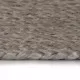 Ръчно тъкан килим от юта, кръгъл, 150 см, сив