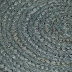 Ръчно тъкан килим от юта, кръгъл, 90 см, маслиненозелен