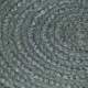 Ръчно тъкан килим от юта, кръгъл, 120 см, маслиненозелен