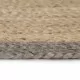 Ръчно тъкан килим от юта, сив кант, 120 см
