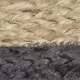 Ръчно тъкан килим от юта, тъмносив кант, 90 см