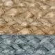 Ръчно тъкан килим от юта, маслиненозелен кант, 90 см