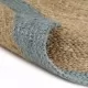 Ръчно тъкан килим от юта, маслиненозелен кант, 150 см