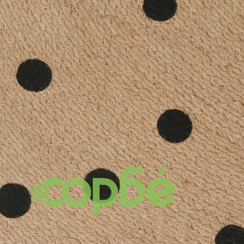 Ръчно тъкан килим от юта с полка точки, 150 см ➤ топ цена ➤ sorbe.bg