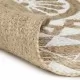 Ръчно тъкан килим от юта, бял принт, 150 см