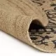 Ръчно тъкан килим от юта, тъмносин принт, 120 см