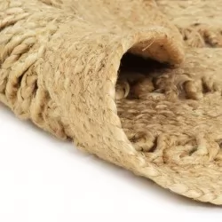 Ръчно плетен килим от юта, 90 см