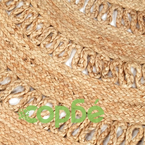 Ръчно плетен килим от юта, 90 см ➤ топ цена ➤ sorbe.bg