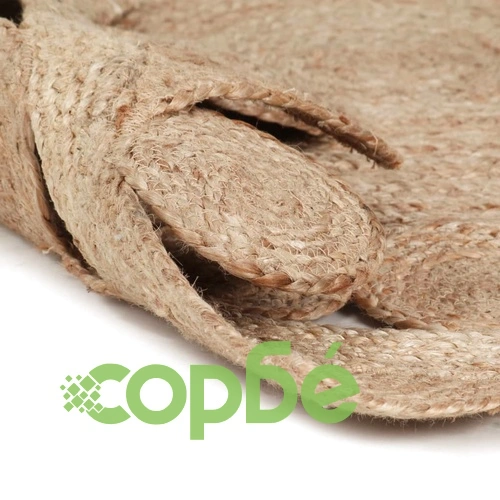 Ръчно плетен килим от юта, 120 см ➤ топ цена ➤ sorbe.bg