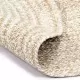 Ръчно тъкан килим от юта, бял и естествен цвят, 150 см