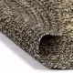 Ръчно тъкан килим от юта, черен и естествен цвят, 150 см