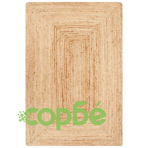 Ръчно тъкан килим от юта, естествен цвят, 160x230 см ➤ топ цена ➤ sorbe.bg