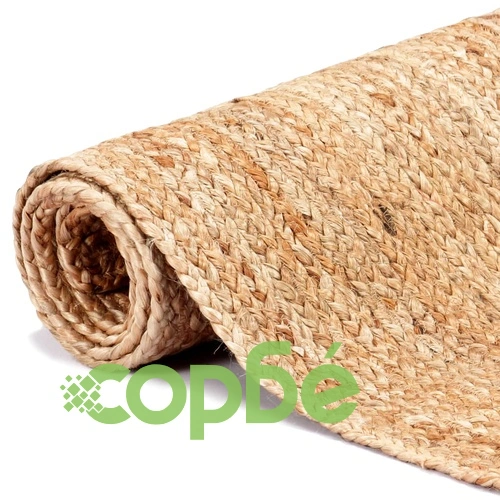 Ръчно тъкан килим от юта, естествен цвят, 160x230 см ➤ топ цена ➤ sorbe.bg