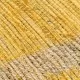 Ръчно тъкан килим от юта, жълт, 80x160 см