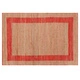 Ръчно тъкан килим от юта, червен, 80x160 см