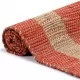 Ръчно тъкан килим от юта, червен, 120x180 см