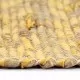 Ръчно тъкан килим от юта, жълт и естествен цвят, 120x180 см