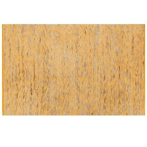 Ръчно тъкан килим от юта, жълт и естествен цвят, 160x230 см