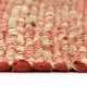 Ръчно тъкан килим от юта, червен и естествен цвят, 80x160 см