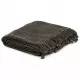 Декоративно одеяло, памук, 220x250 см, антрацит/кафяво
