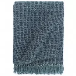 Декоративно одеяло, памук, 220x250 см, индигово синьо