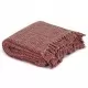 Декоративно одеяло, памук, 220x250 см, бордо