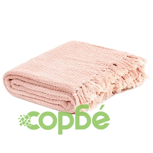 Декоративно одеяло, памук, 220x250 см, бледорозово  ➤ топ цена ➤ sorbe.bg