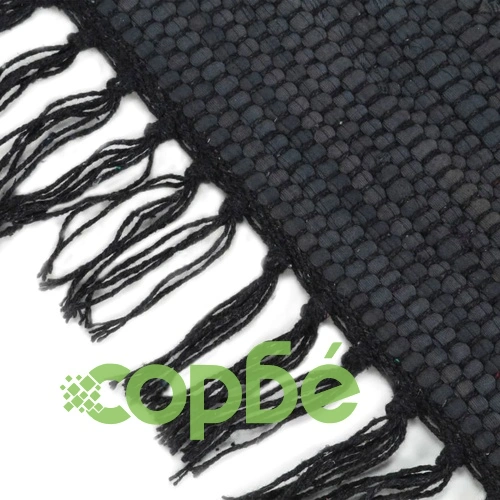 Ръчно тъкан Chindi килим, памук, 200x290 см, антрацит ➤ топ цена ➤ sorbe.bg