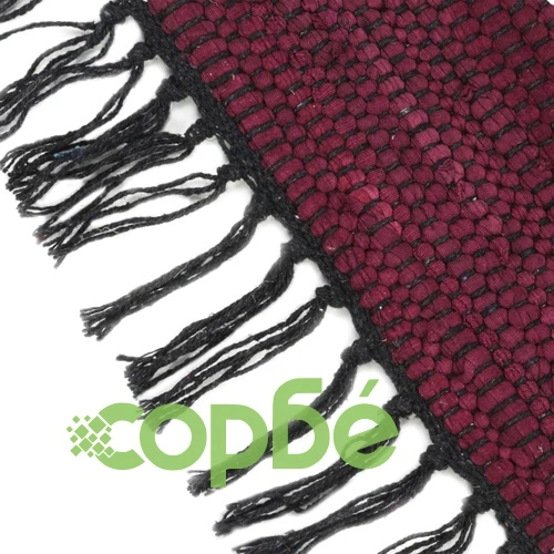 Ръчно тъкан Chindi килим, памук, 200x290 см, бордо ➤ топ цена ➤ sorbe.bg