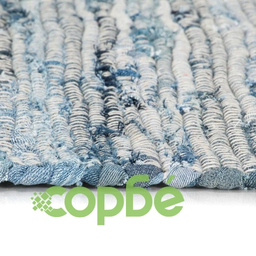 Ръчно тъкан Chindi килим, деним, 200x290 см, син ➤ топ цена ➤ sorbe.bg