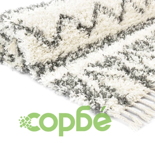 Рошав берберски килим, РР, бежово и сиво, 80x150 см ➤ топ цена ➤ sorbe.bg