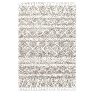 Рошав берберски килим, РР, пясъчен и бежов цвят, 160x230 см