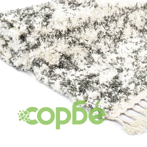 Рошав берберски килим, РР, бежов и пясъчен цвят, 140x200 см ➤ топ цена ➤ sorbe.bg