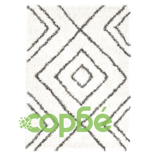 Рошав берберски килим, РР, бежов и сив цвят, 160x230 см ➤ топ цена ➤ sorbe.bg