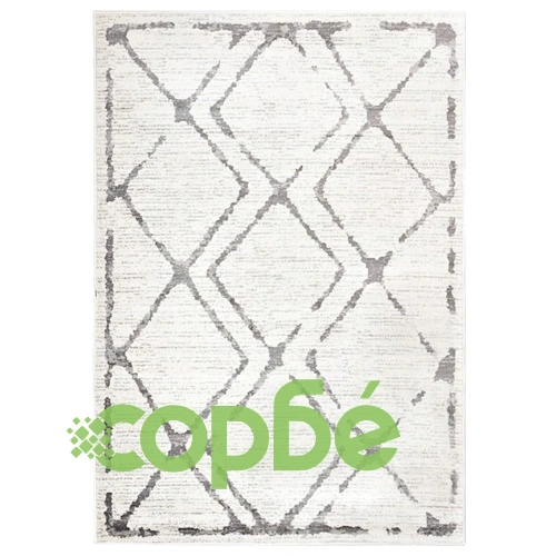 Килим, кремаво и сиво, 140x200 см, полипропилен ➤ топ цена ➤ sorbe.bg