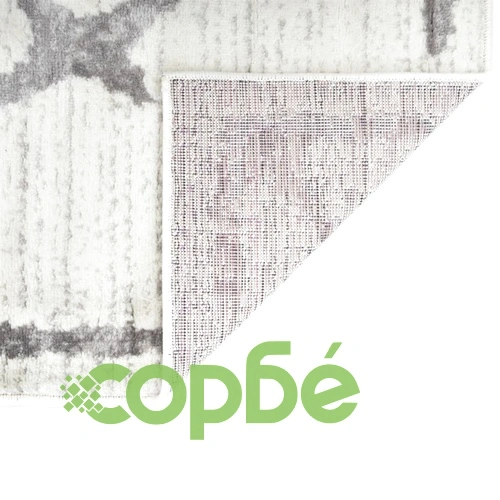 Килим, кремаво и сиво, 140x200 см, полипропилен ➤ топ цена ➤ sorbe.bg