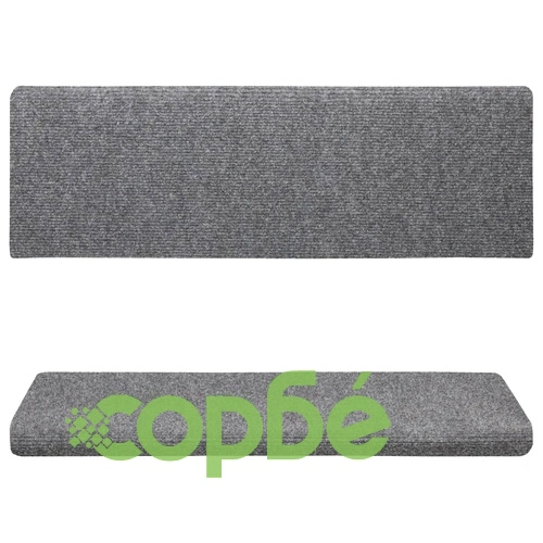 Изтривалки за стълби, самозалепващи се, 15 бр., 65x21x4 см, светлосиви, правоъгълни, кант ➤ топ цена ➤ sorbe.bg