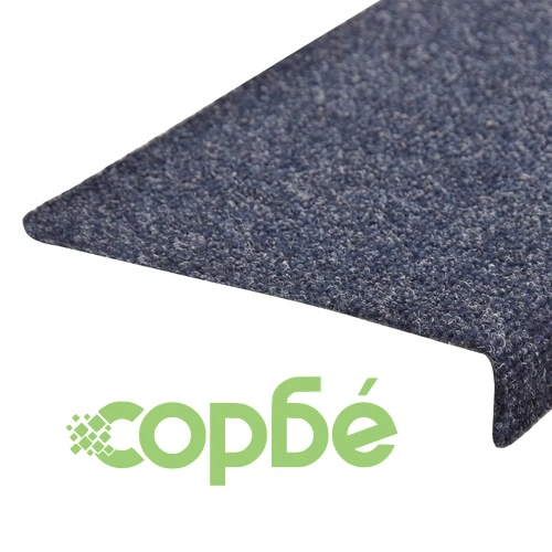 Самозалепващи се постелки за стълби, 15 бр., 65x21x4 см, сини, с правоъгълен кант ➤ топ цена ➤ sorbe.bg