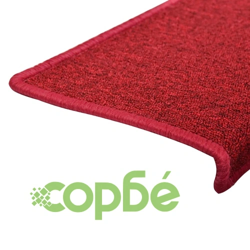 Изтривалки за стълби 15 бр. 65x21x4 см бордо правоъгълни ръбове ➤ топ цена ➤ sorbe.bg