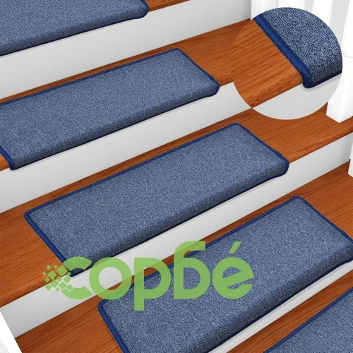 Изтривалки за стълби 15 бр. 65x21x4 см, сини, правоъгълни, кант ➤ топ цена ➤ sorbe.bg