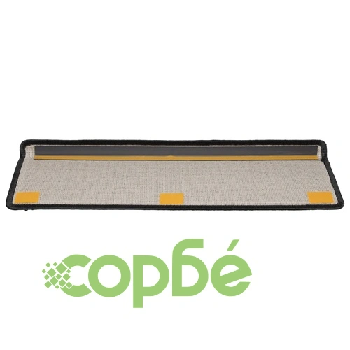 Изтривалки за стълби 15 бр. 65x21x4 см черни с правоъгълен кант ➤ топ цена ➤ sorbe.bg