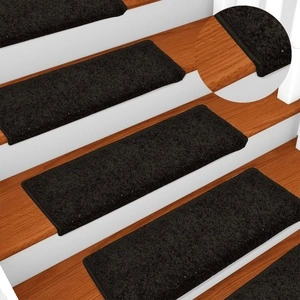 Изтривалки за стълби 15 бр. 65x21x4 см черни с правоъгълен кант