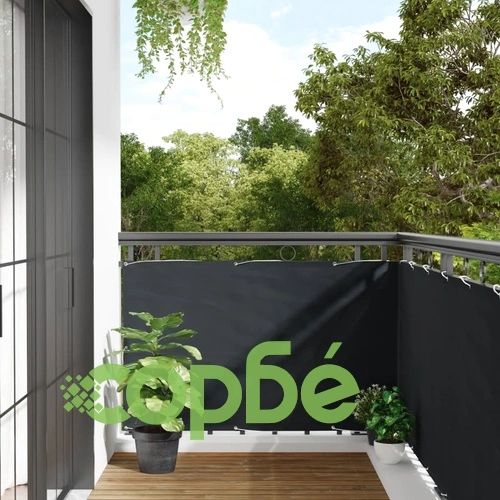 Балконски параван, антрацит, 90x300 см, оксфорд плат ➤ топ цена ➤ sorbe.bg