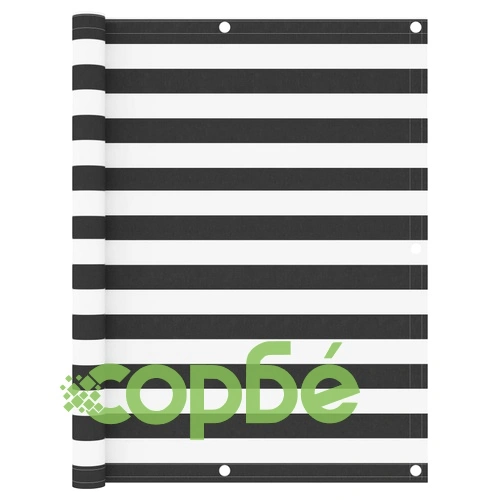 Балконски параван, антрацит и бяло, 120x300 см, оксфорд плат ➤ топ цена ➤ sorbe.bg