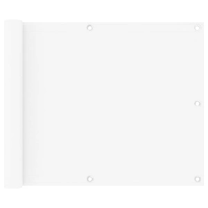 Балконски параван, бял, 75x500 см, оксфорд плат