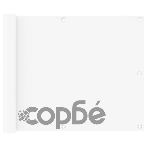 Балконски параван, бял, 75x500 см, оксфорд плат ➤ топ цена ➤ sorbe.bg