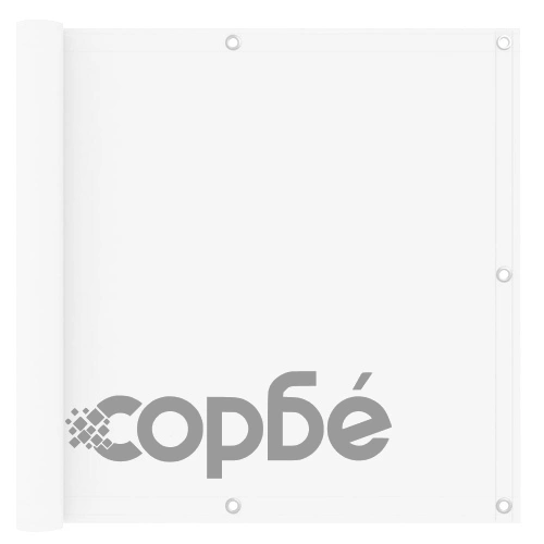 Балконски параван, бял, 90x600 см, оксфорд плат ➤ топ цена ➤ sorbe.bg